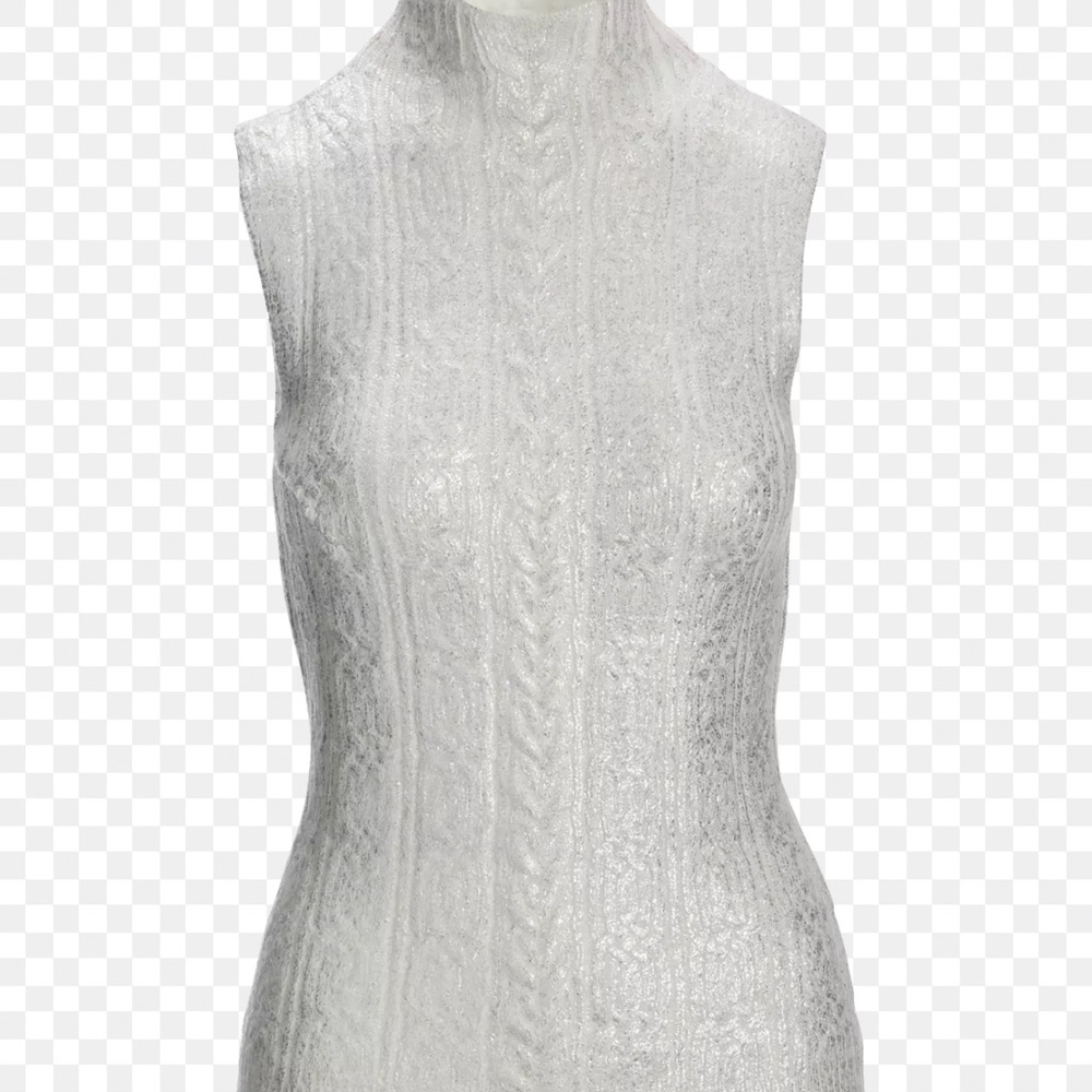 Boston Proper White Sleeveless Blouse